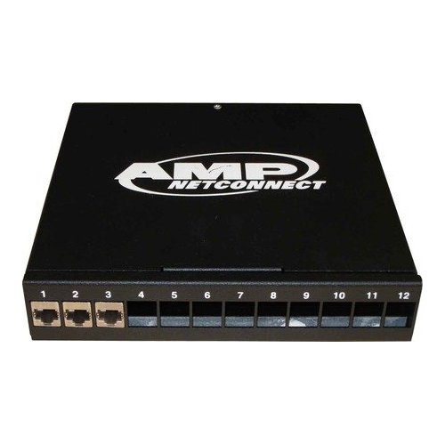 Коробка распределительная наборная AMP [ 0-1671128-1 ] (до 12 гнезд AMP-TWIST или SL-типа, незаполненная, с кабельным вводом, с возможностью настенной