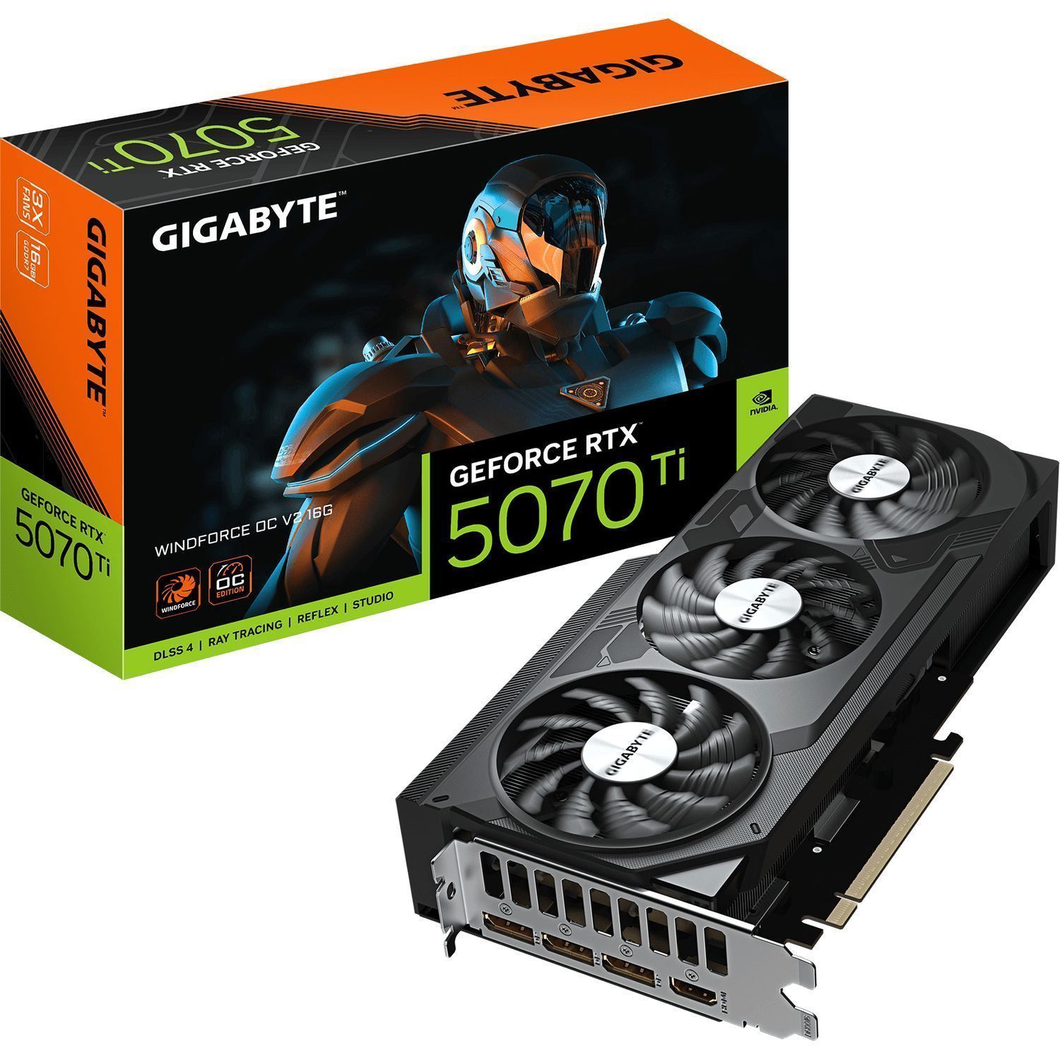 Видеокарта Gigabyte GeForce RTX 5070 Ti WINDFORCE OC V2 16G (GV-N507TWF3OCV2-16GD)