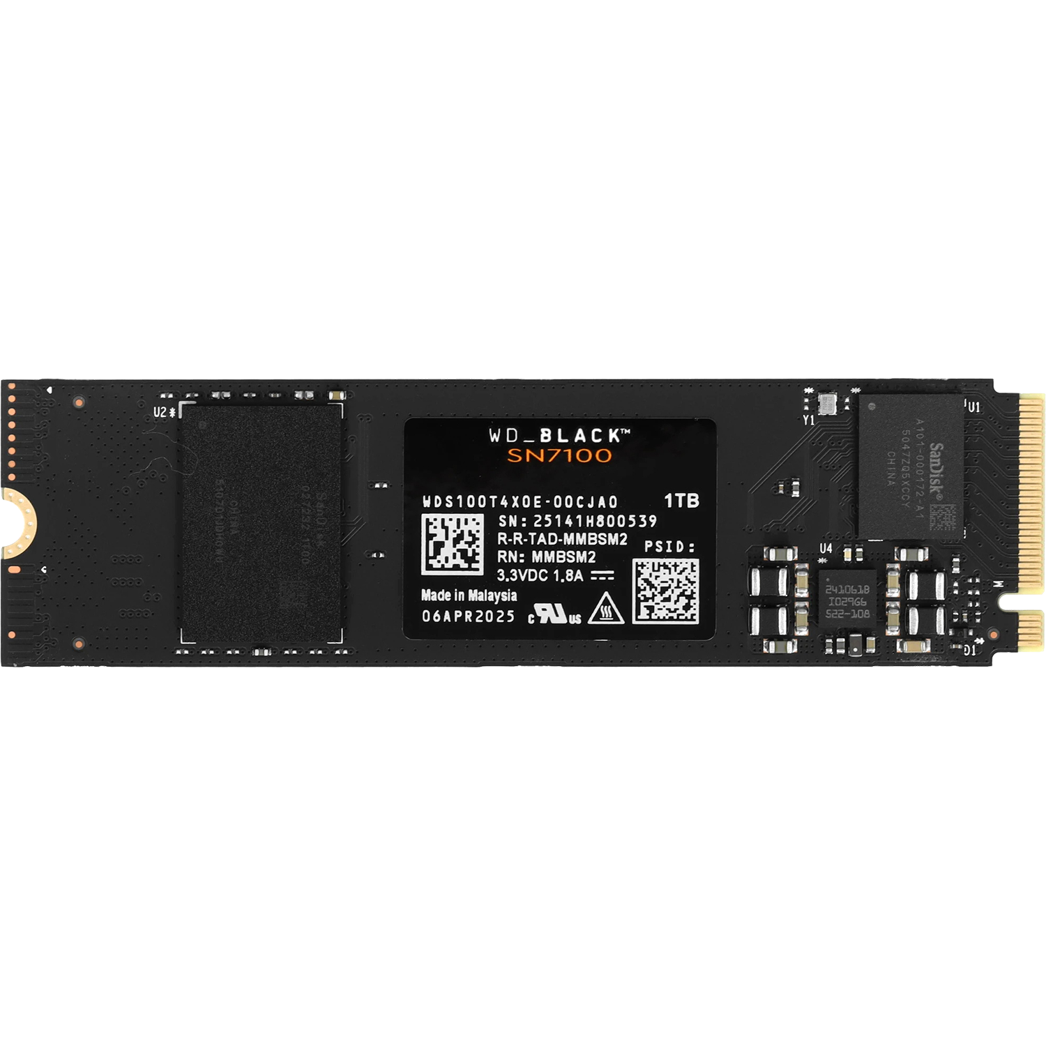 Твердотельные накопители WD Black SN7100 (WDS100T4X0E)