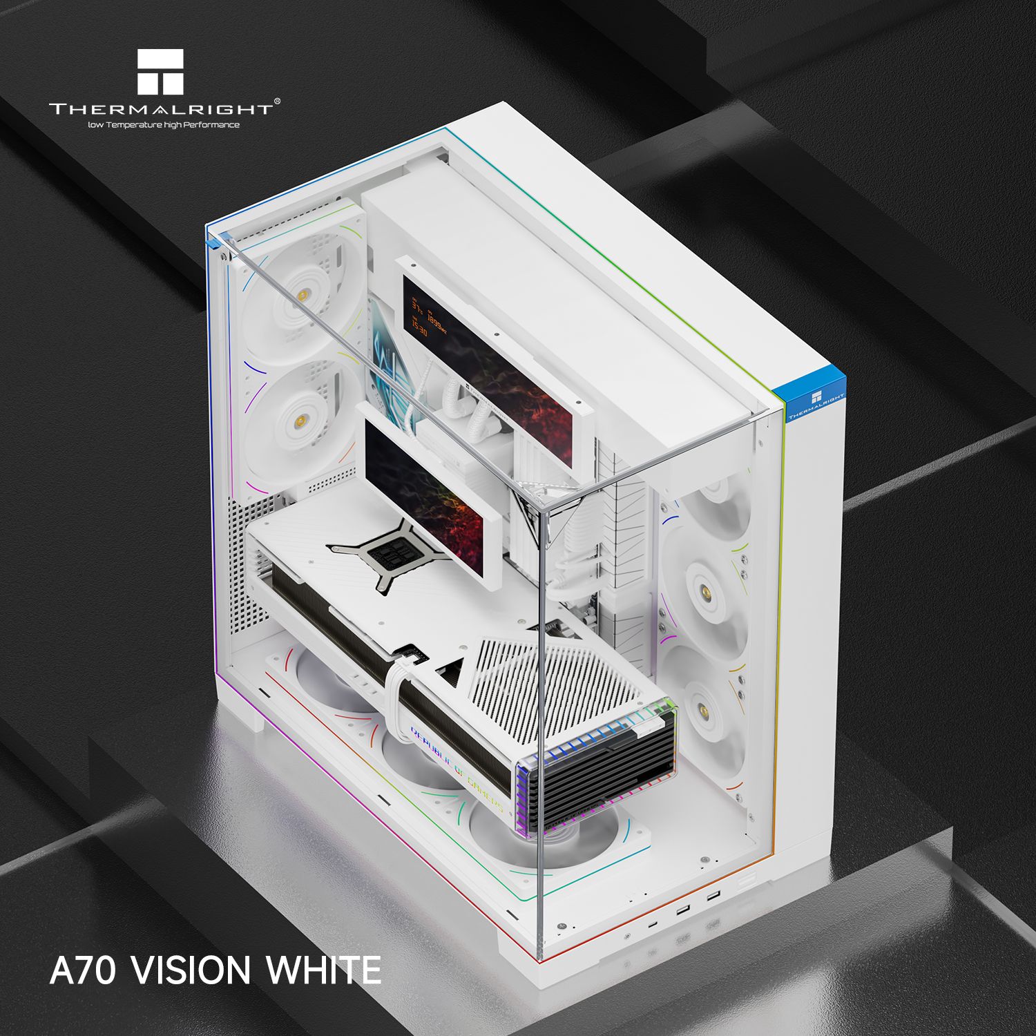 Корпус без блока питания Thermalright TR-A70 Vision White FAN5-C (TR-A70 Vision White FAN5-C)